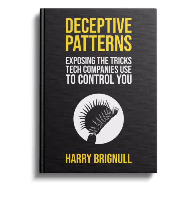 “Deceptive Patterns” by Harry Brignull — book cover